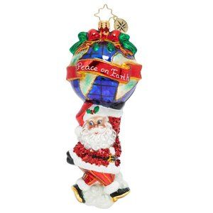 Christopher Radko World of Peace Santa Ornament